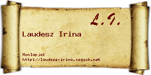 Laudesz Irina névjegykártya
